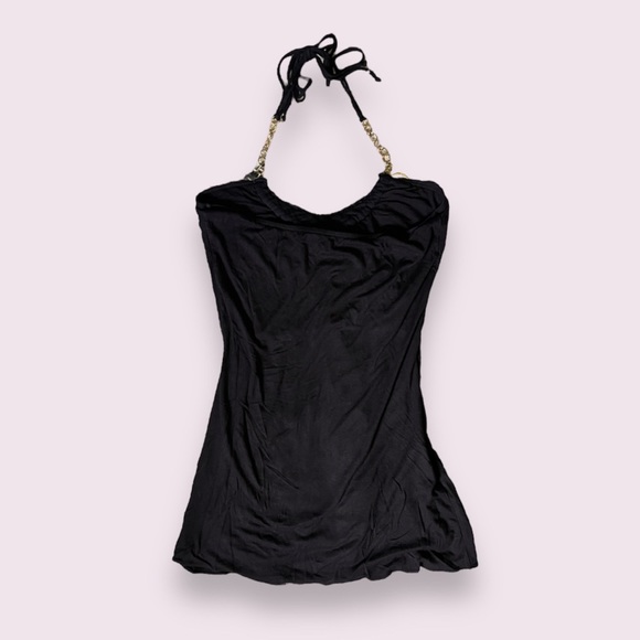 Sky Black and Gold Halter Top - Picture 2 of 4